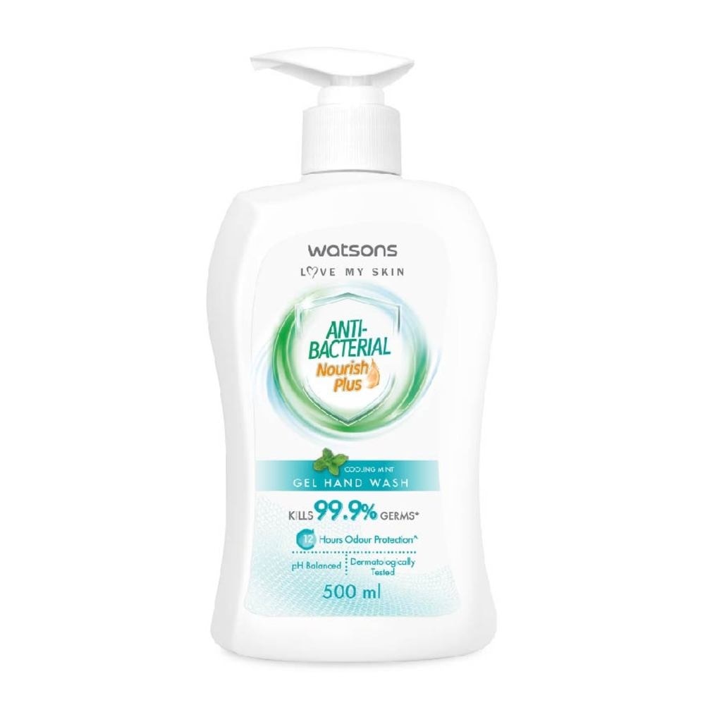 Anti-Bacterial Gel Hand Wash Cooling Mint (Kills 99.9% Germs + 12hrs Odour Protection + pH Balanced) 500ml