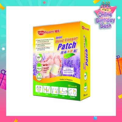 VITAREALM Detox Wood Vinegar Patch 10 Tablets