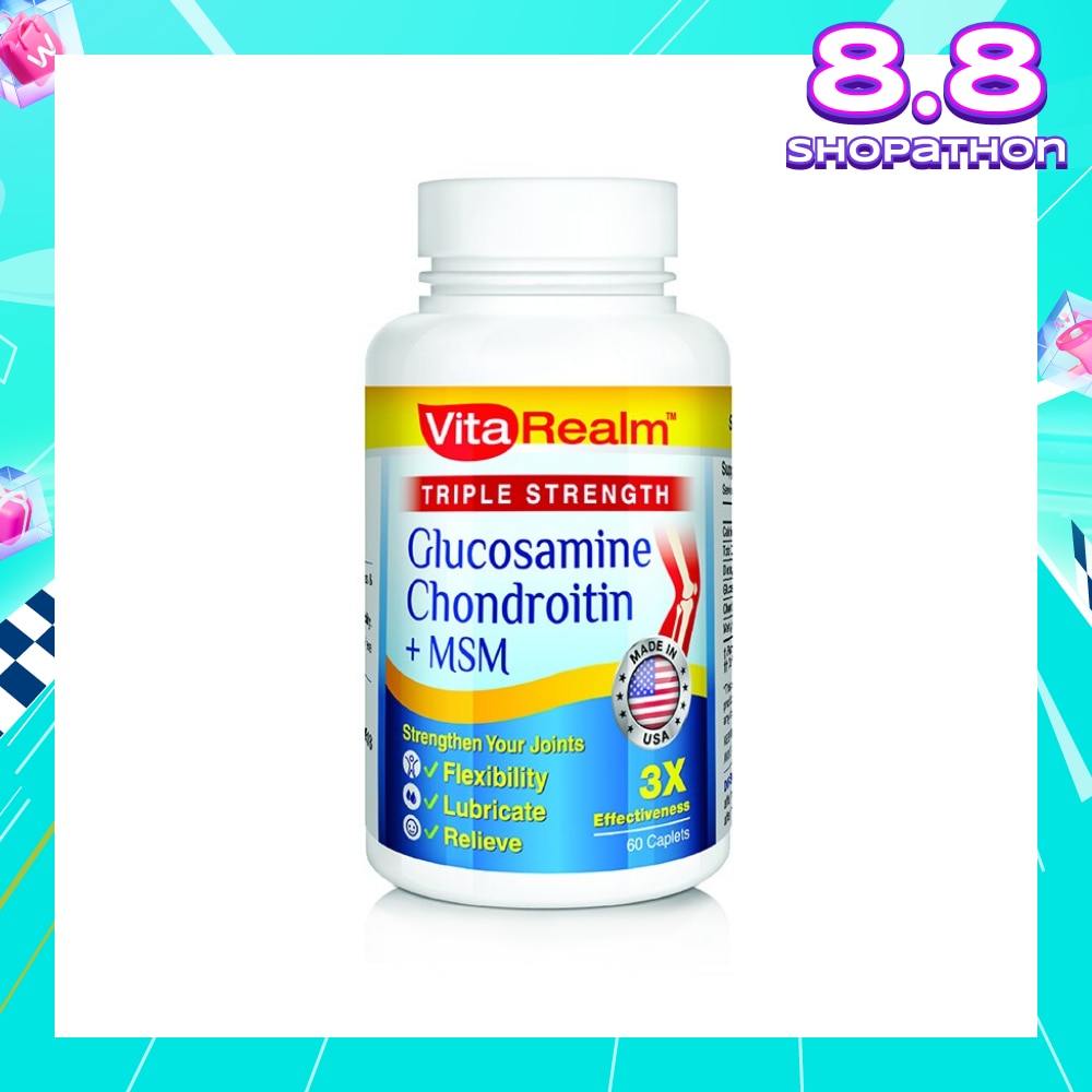 Triple Strength Glucosamine Chondroitin + MSM 60 Tablets