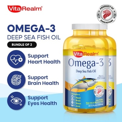 VITAREALM - Omega-3 Deep Sea Fish Oil Twinpack 300s x 2