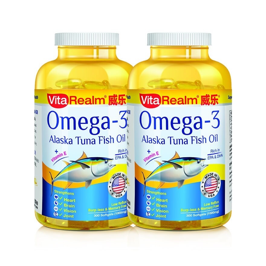 Omega3 Alaska Tuna Fish Oil 2x300 Capsules