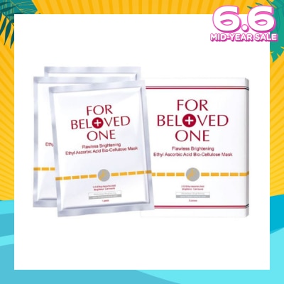 FOR BELOVED ONE Flawless Brightening Ethyl Ascorbic Acid Bio-Cellulose Facial Mask 3s