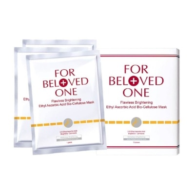 FOR BELOVED ONE Flawless Brightening Ethyl Ascorbic Acid Bio-Cellulose Facial Mask 3s