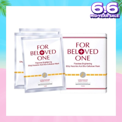 FOR BELOVED ONE Flawless Brightening Ethyl Ascorbic Acid Bio-Cellulose Facial Mask 3s
