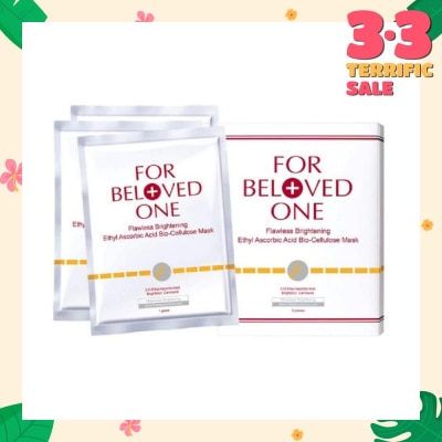 FOR BELOVED ONE Flawless Brightening Ethyl Ascorbic Acid Bio-Cellulose Facial Mask 3s