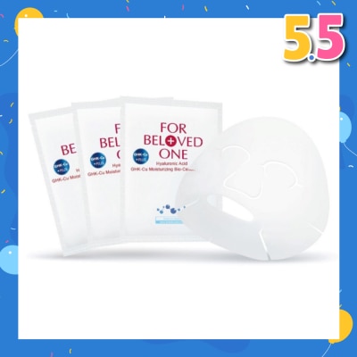 FOR BELOVED ONE Hyaluronic Acid GHK-Cu Moisturising Bio-Cellulose Mask 3s