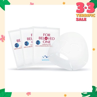 FOR BELOVED ONE Hyaluronic Acid GHK-Cu Moisturising Bio-Cellulose Mask 3s