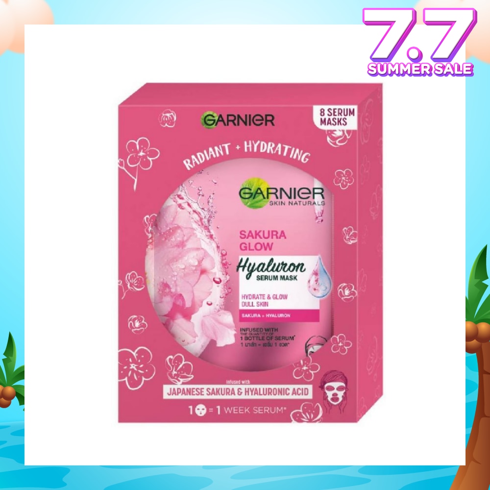 Hydra Bomb Sakura Glow Super Hydrating Pinkish Glow Serum Mask Sheets (For Dull Skin Lacking Glow) 8s