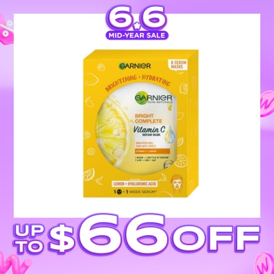 GARNIER - Hydra Bomb Bright Complete Super Hydrating Brightening Serum Mask Sheets (For Dull Skin with Spots) 8s