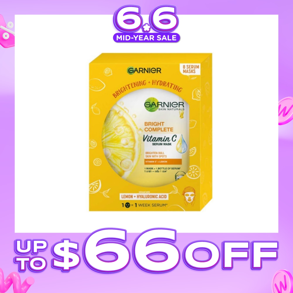 Hydra Bomb Bright Complete Super Hydrating Brightening Serum Mask Sheets (For Dull Skin with Spots) 8s
