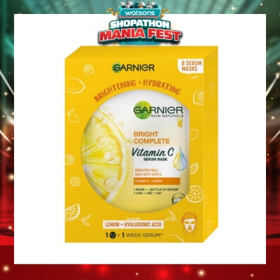 GARNIER - Hydra Bomb Bright Complete Super Hydrating Brightening Serum Mask Sheets (For Dull Skin with Spots) 8s