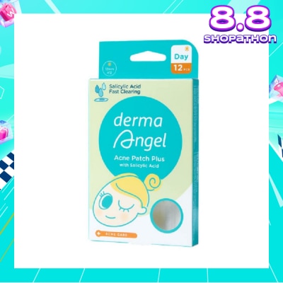 DERMA ANGEL Acne Patch Plus with Salicylic Acid Fast Clearing Ultra Thin Edge (Easy Removal) Day 12s