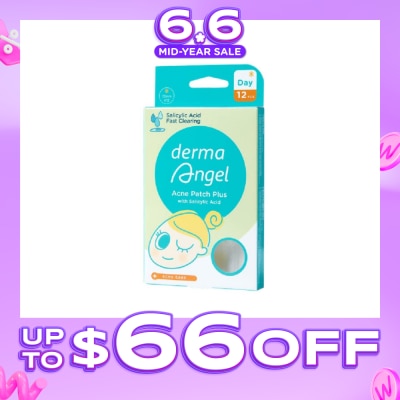 DERMA ANGEL - Acne Patch Plus with Salicylic Acid Fast Clearing Ultra Thin Edge (Easy Removal) Day 12s