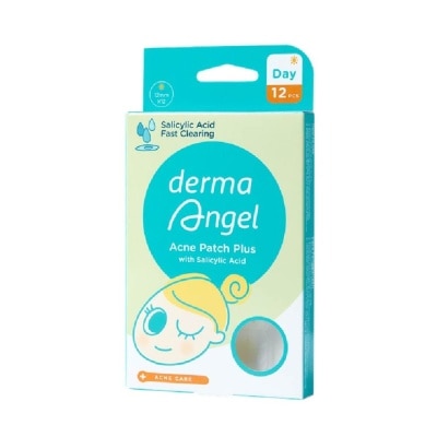 DERMA ANGEL Acne Patch Plus with Salicylic Acid Fast Clearing Ultra Thin Edge (Easy Removal) Day 12s