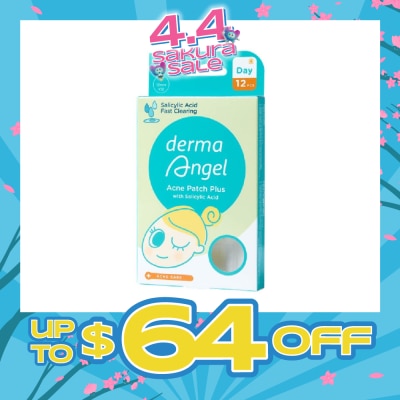 DERMA ANGEL - Acne Patch Plus with Salicylic Acid Fast Clearing Ultra Thin Edge (Easy Removal) Day 12s
