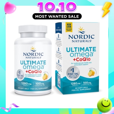 NORDIC NATURALS Ultimate Omega + CoQ10 60 Soft Gels image