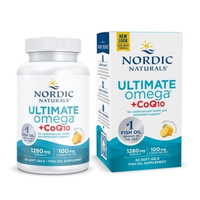 NORDIC NATURALS Ultimate Omega + CoQ10 Dietary Supplment Softgel (To Support Cardiovascular Health) 60sUltimate Omega + CoQ10 60 Soft Gels