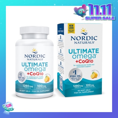 NORDIC NATURALS Ultimate Omega +CoQ10 Fish Oil Softgel 60s (Expiry: Feb`2026)