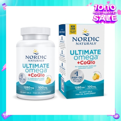 NORDIC NATURALS Ultimate Omega +CoQ10 Fish Oil Softgel 60s (Expiry: Feb`2026)