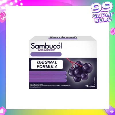 SAMBUCOL Black Elderberry Cold & Flu Aus Version 24 Capsules