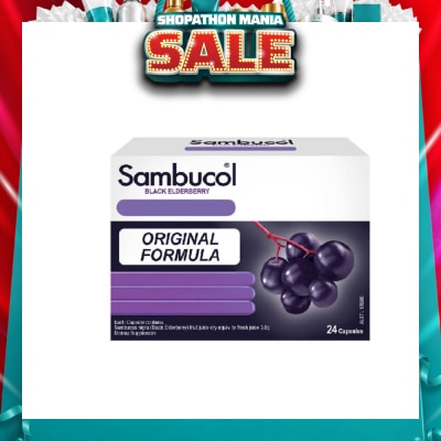 SAMBUCOL - Black Elderberry Cold & Flu Aus Version 24 Capsules