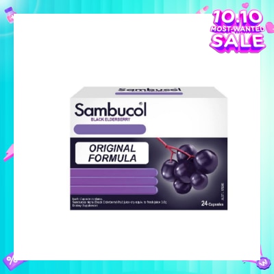 SAMBUCOL Black Elderberry Cold & Flu Aus Version 24 Capsules