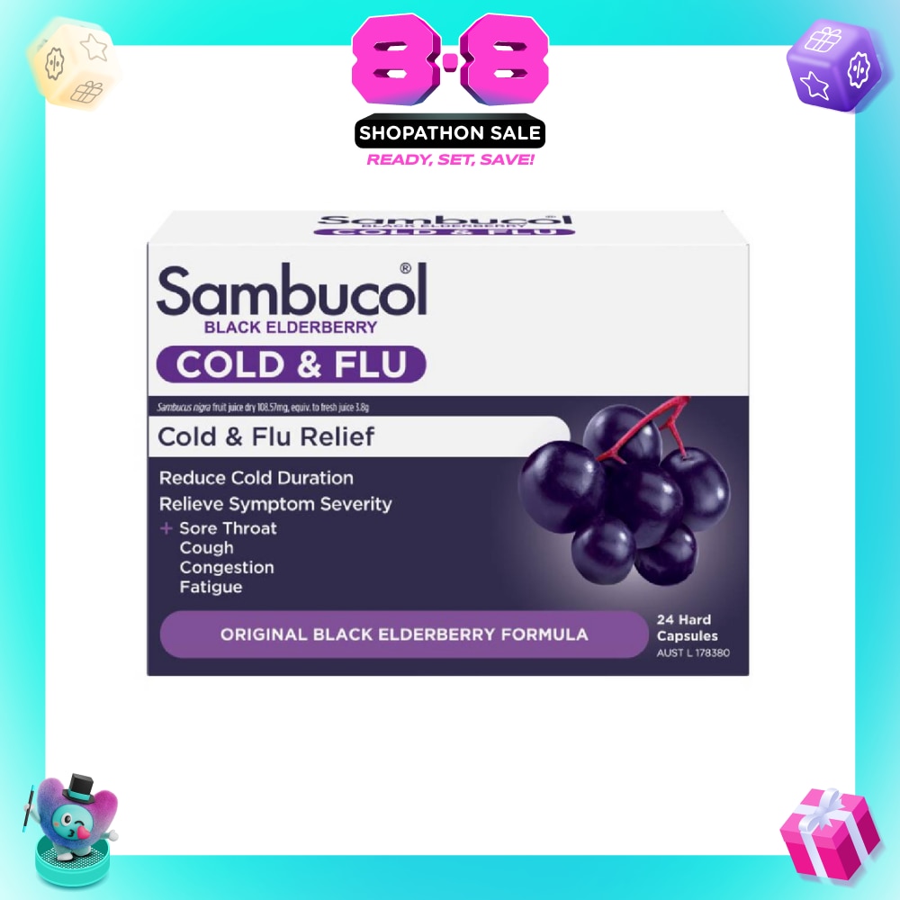 Black Elderberry Cold & Flu Aus Version 24 Capsules