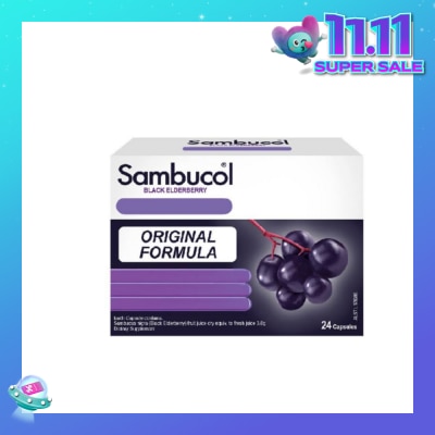 SAMBUCOL Black Elderberry Cold & Flu Aus Version 24 Capsules