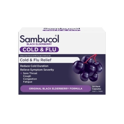 SAMBUCOL - Black Elderberry Cold & Flu Aus Version 24 Capsules