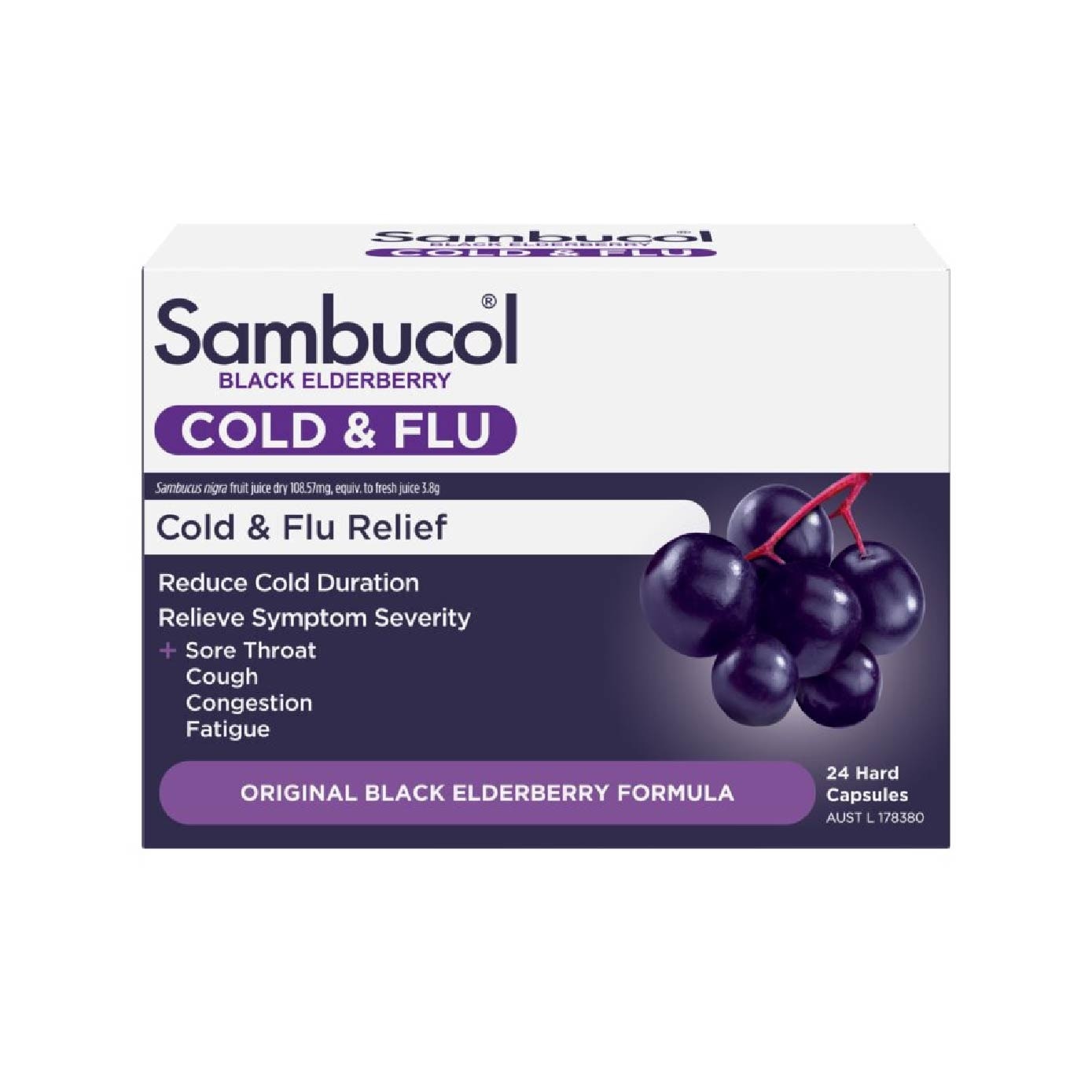 Black Elderberry Cold & Flu Aus Version 24 Capsules