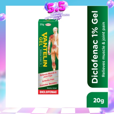 VANTELIN - Diclofenac 1% Gel for Relief of Muscle and Joint Pain 20g