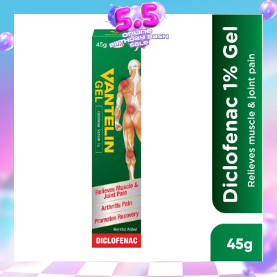 VANTELIN - Diclofenac 1% Gel for Relief of Muscle and Joint Pain 45g