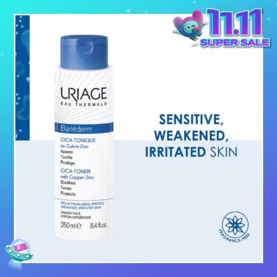 URIAGE Bariederm Cica Soothing Toner with Copper-Zinc (For Sensitive Weakened & Irritated Skin) 250ml