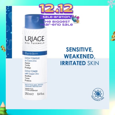 URIAGE Bariederm Cica Soothing Toner with Copper-Zinc (For Sensitive Weakened & Irritated Skin) 250ml