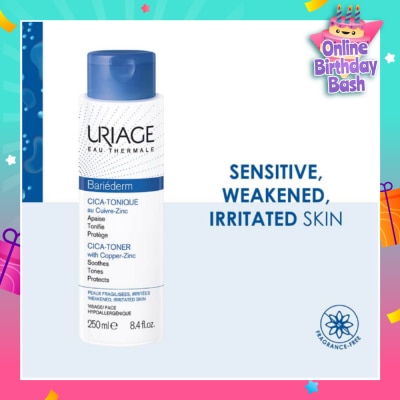 URIAGE Bariederm Cica Soothing Toner with Copper-Zinc (For Sensitive Weakened & Irritated Skin) 250ml