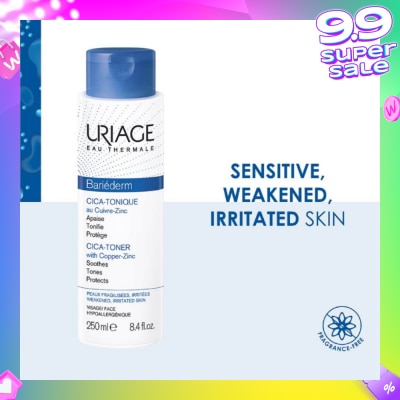 URIAGE Bariederm Cica Soothing Toner with Copper-Zinc (For Sensitive Weakened & Irritated Skin) 250ml