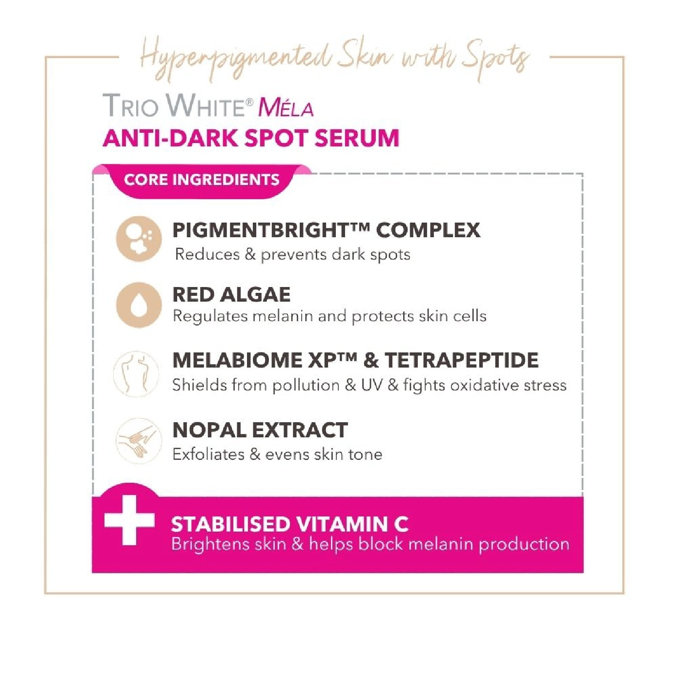 Trio White Mela Anti-Dark Spot Serum 30ml