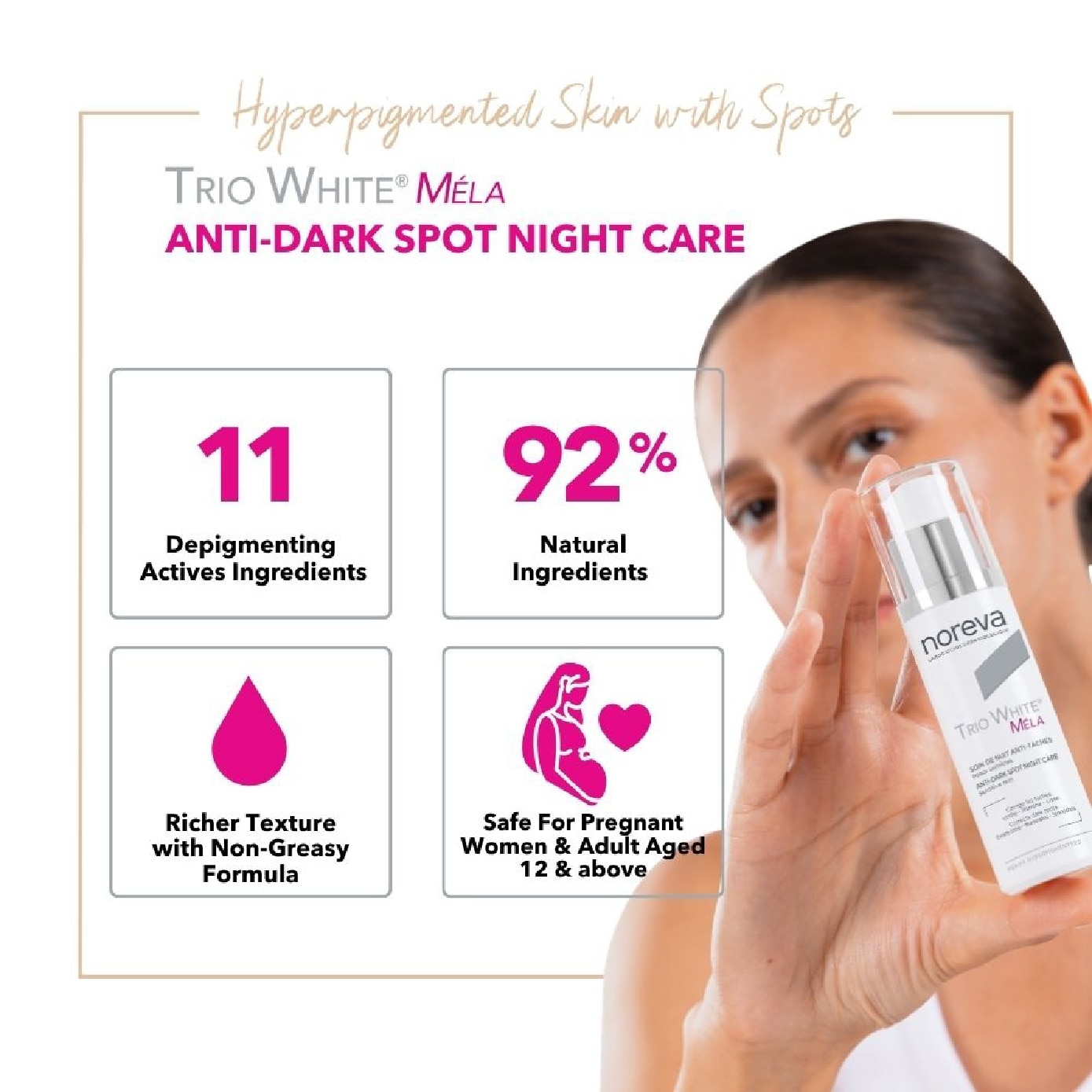 Trio White Mela Anti-Dark Spot Night Care Moisturiser 50ml