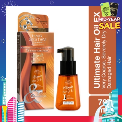 HAIR SYSTEM BY WATSONS Ultimate Hair Oil for Dry Damaged Hair 80ml