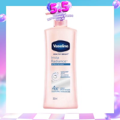 VASELINE - Healthy Bright Insta Radiance UV Tone-Up Body Lotion (for 4X Instantly Brighter Skin Help Repair Damage Skin) 350ml (Expiry: Mar`2027)