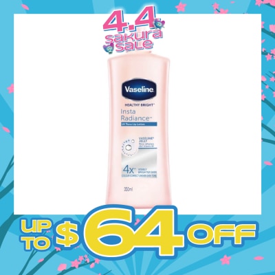 VASELINE - Healthy Bright Insta Radiance UV Tone-Up Body Lotion (for 4X Instantly Brighter Skin Help Repair Damage Skin) 350ml