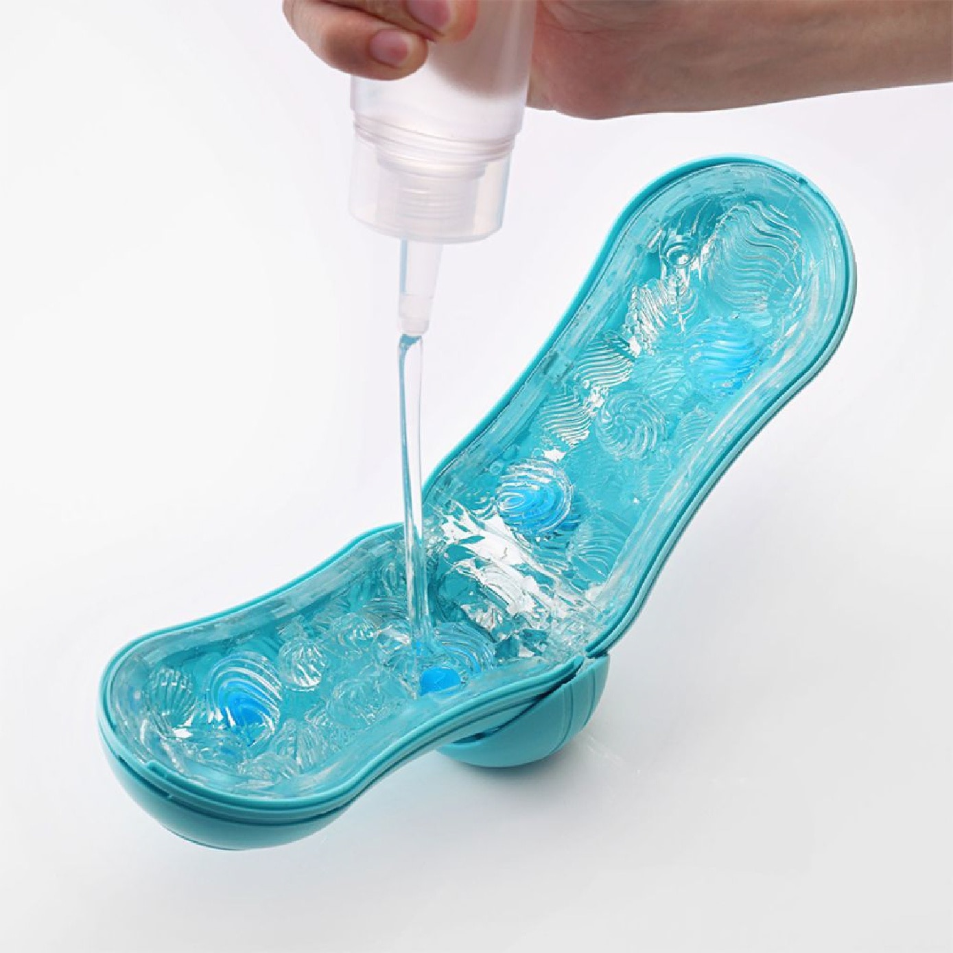 Flip Orb Ocean Blue Reusable Male Masturbator 1s