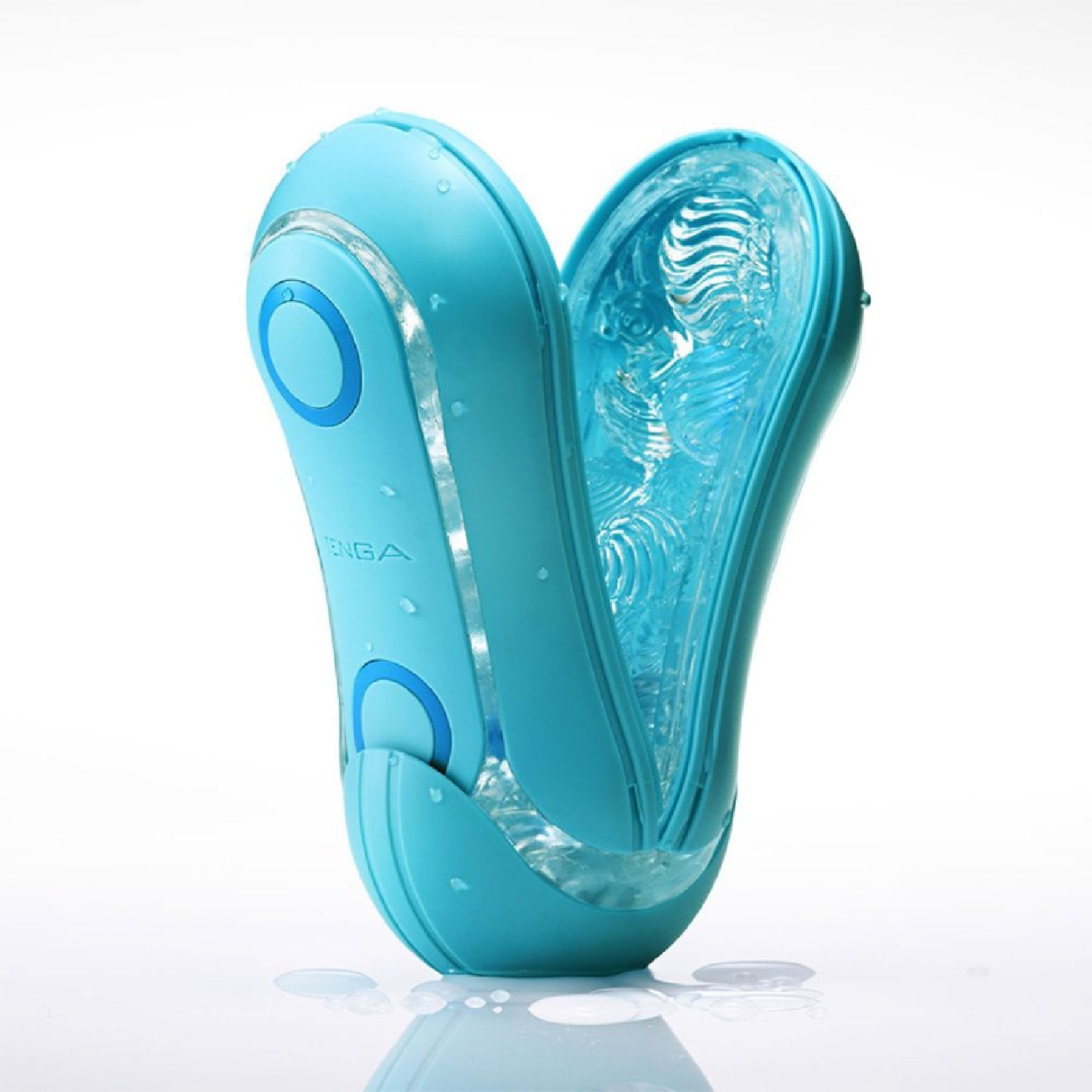Flip Orb Ocean Blue Reusable Male Masturbator 1s