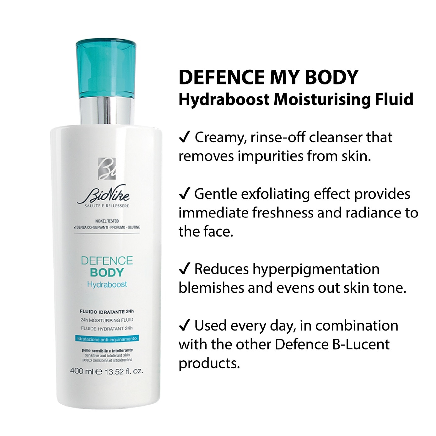 Defence Body Hydraboost Moisturising Fluid 400ml