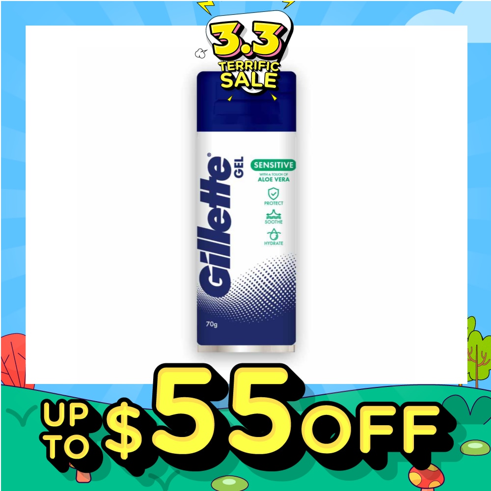 GILLETTE Sensitive Skin Soothing with a Touch of Aloe Vera Shaving Gel 70g