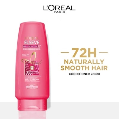 L'OREAL PARIS ELSEVE Keratin Smooth 72Hour Perfecting Conditoner (For Dry and Frizzy Hair ) 280ml