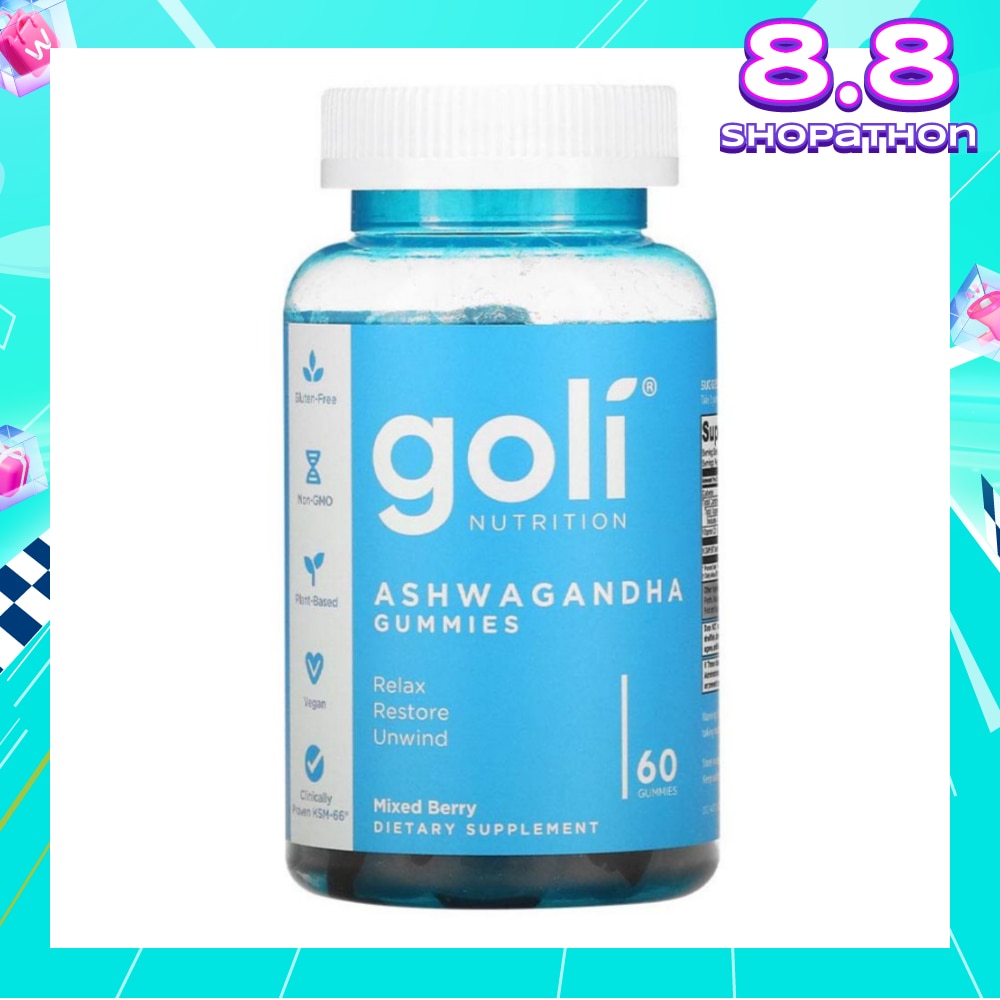 Ashwagandha Gummies Dietary Supplement Mixed Berry Flavour (For Relax Restore & Unwind) 60s