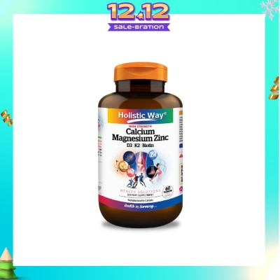 HOLISTIC WAY High Strength Calcium Magnesium Zinc Dietary Supplement Tablet 60s