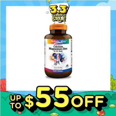 HOLISTIC WAY High Strength Calcium Magnesium Zinc Dietary Supplement Tablet 60s