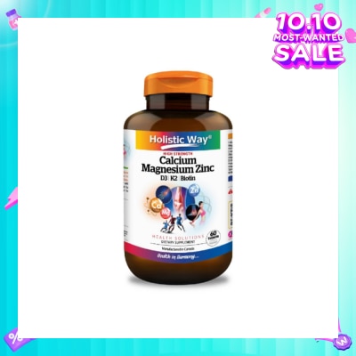 HOLISTIC WAY High Strength Calcium Magnesium Zinc Dietary Supplement Tablet 60s